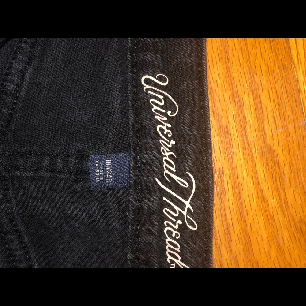 Black jean shorts